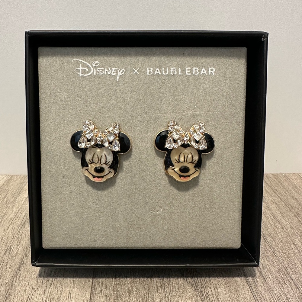 Bauble Bar Minnie Mouse Stud Earrings